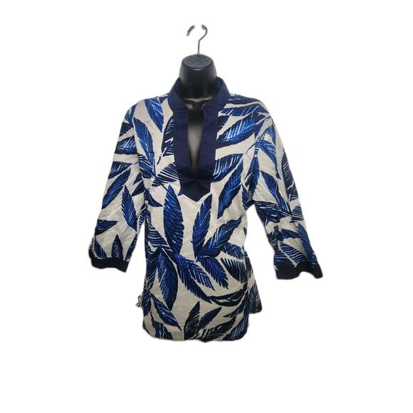 Jones New York Signature Women's Plus Size 3X Top Sheer Lightweight Blue Feather - Picture 5 of 14